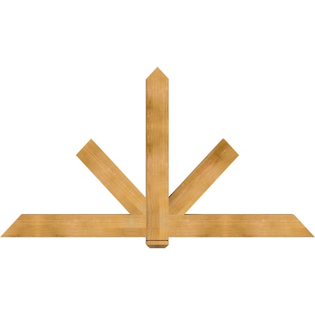 Ekena Millwork Kennewick Rough Sawn Timber Gable Bracket, Western Red Cedar, 84"W x 45"H x 4"D x 6"F, 13/12 Pitch GBW084X45X0406KEN00RWR